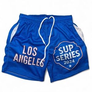 Sup Los Angeles Series 2024 Blue Drawstring Shorts - Brand New